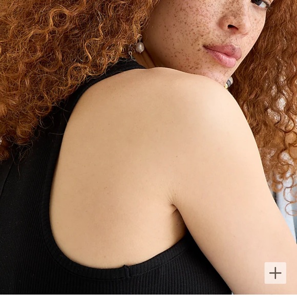 NWT JCrew favorite tank black vintage rib - Picture 2 of 9